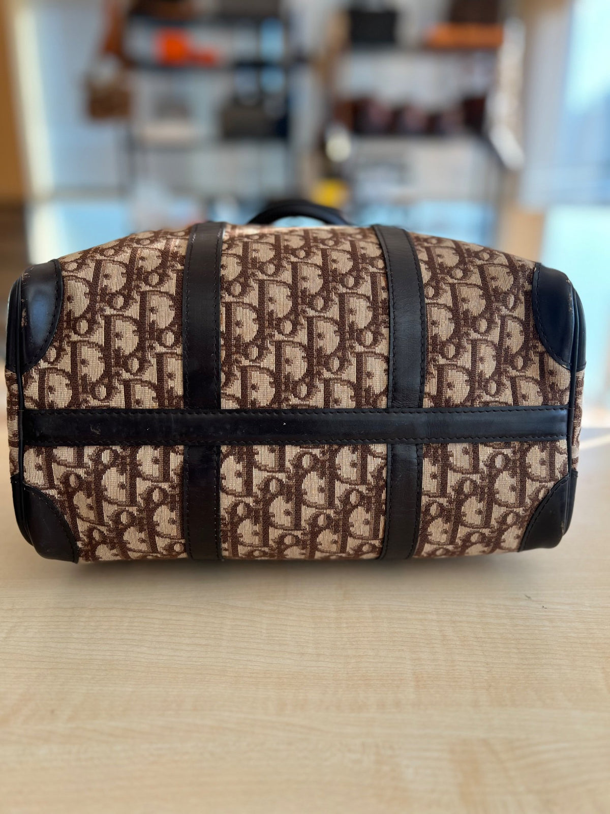 Christian Dior Sac Boston 30 Trotter Monogram — vue 5 | Le comptoir vintage