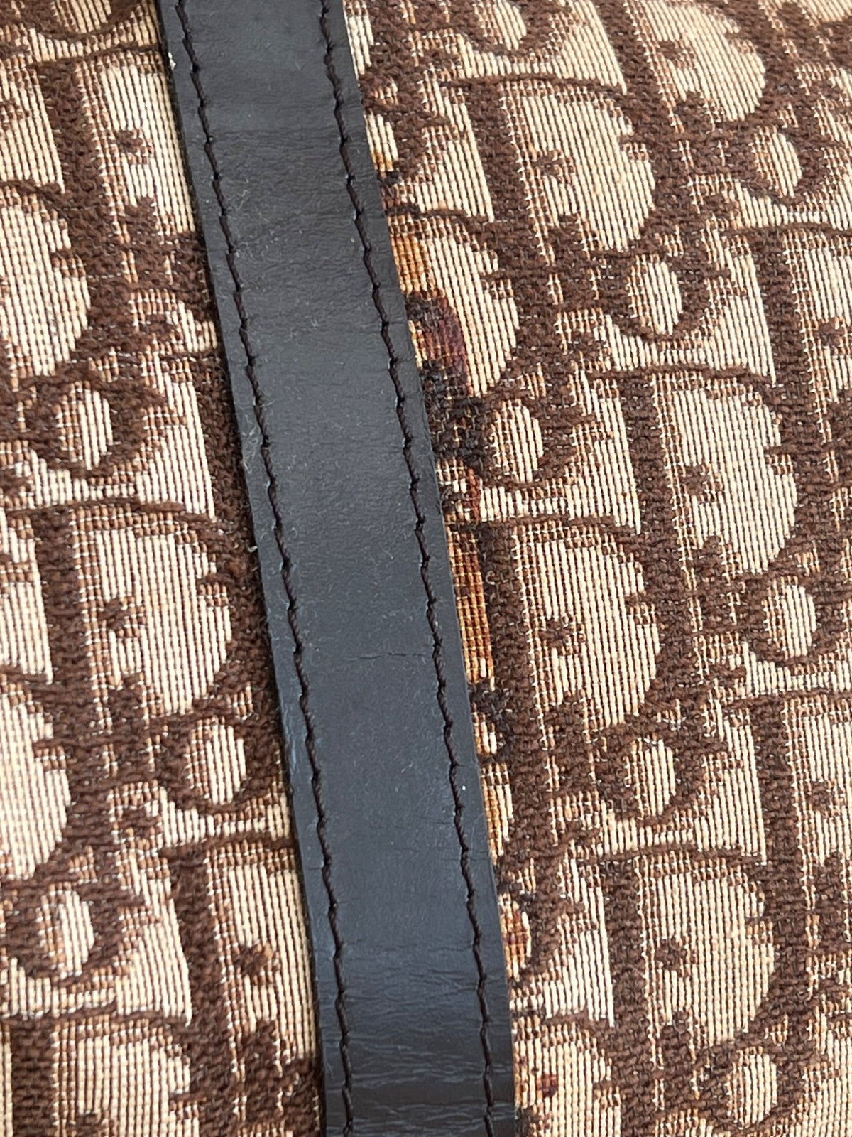 Christian Dior Sac Boston 30 Trotter Monogram — vue 7 | Le comptoir vintage