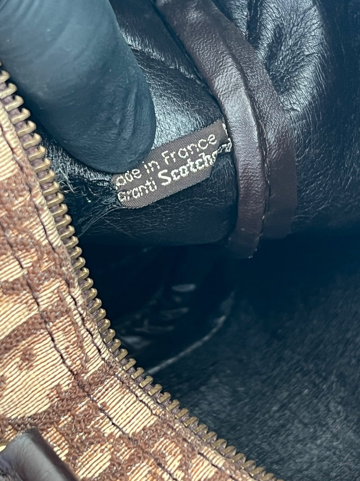 Christian Dior Sac Boston 30 Trotter Monogram — vue 12 | Le comptoir vintage