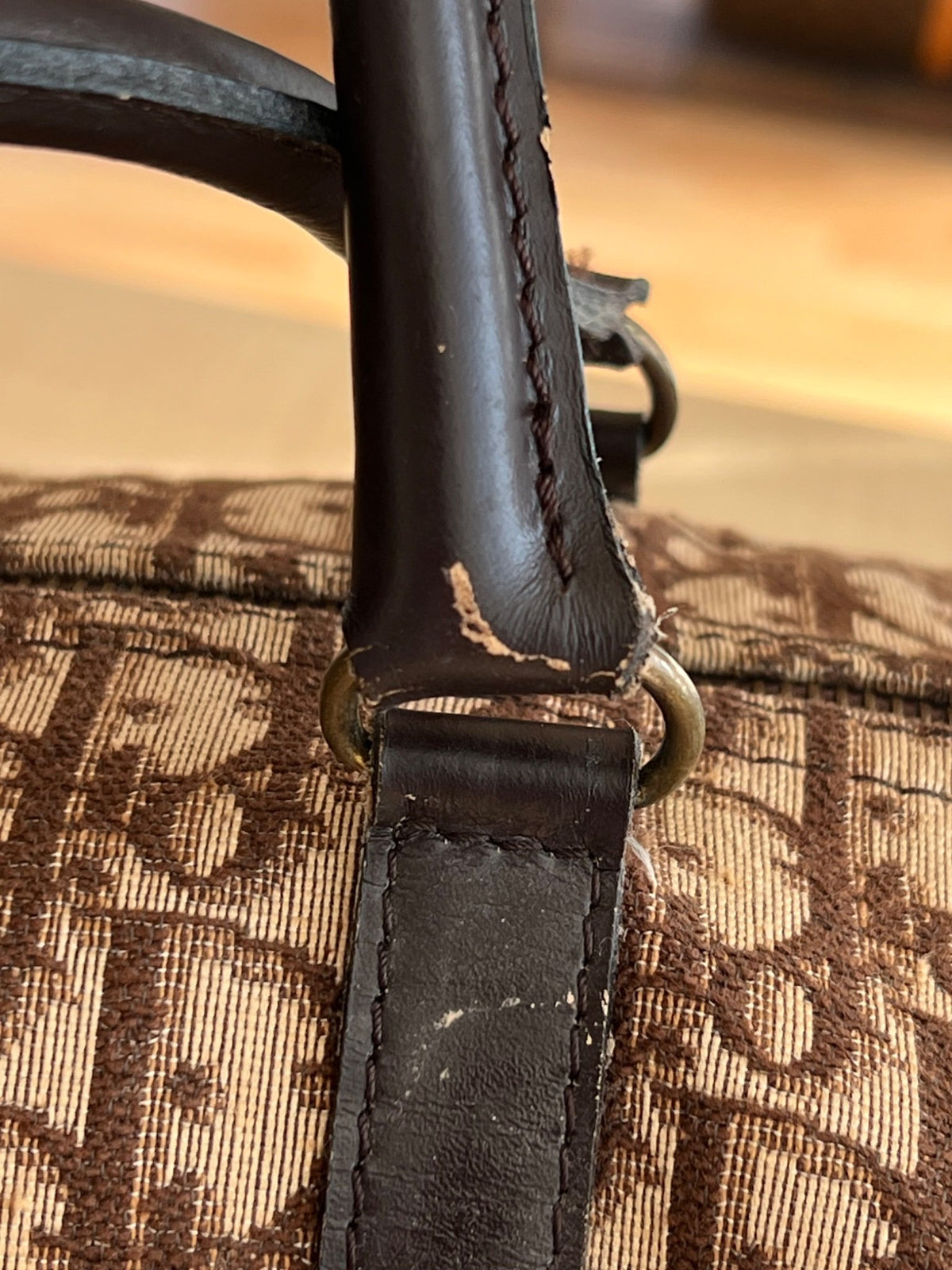 Christian Dior Sac Boston 30 Trotter Monogram — vue 13 | Le comptoir vintage