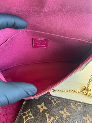 Louis Vuitton Pochette Félicie toile Monogram et doublure fuchsia — vue 11 | Le comptoir vintage