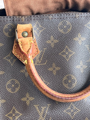 Louis Vuitton Sac Speedy 30 en toile enduite Monogram et cuir naturel — vue 8 | Le comptoir vintage