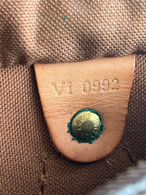 Louis Vuitton Sac Speedy 30 en toile enduite Monogram et cuir naturel — vue 12 | Le comptoir vintage