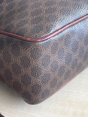 Celine Sac bandoulière à rabat toile Macadam marron et cuir camel — vue 6 | Le comptoir vintage