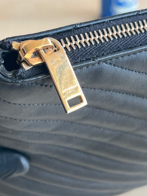 Yves Saint Laurent Pochette porte-documents Monogram cuir matelassé noir — vue 7 | Le comptoir vintage