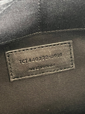 Yves Saint Laurent Pochette porte-documents Monogram cuir matelassé noir — vue 14 | Le comptoir vintage