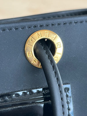 Fendi Mini sac cabas à anses noire et vernis — vue 8 | Le comptoir vintage
