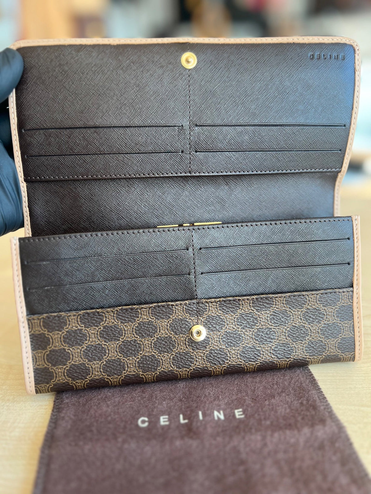 Portefeuille Céline Macadam — vue 4 | Le comptoir vintage