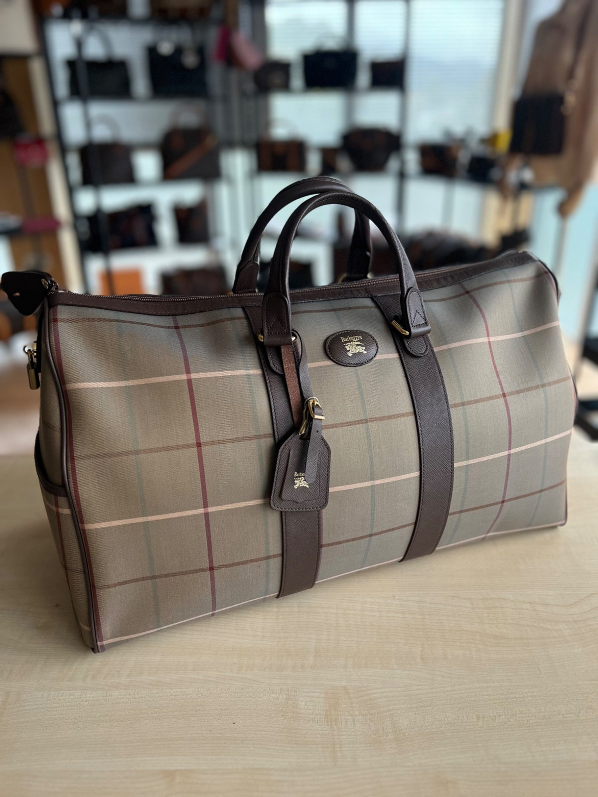 Sac Boston Burberrys authentifié — Le comptoir vintage