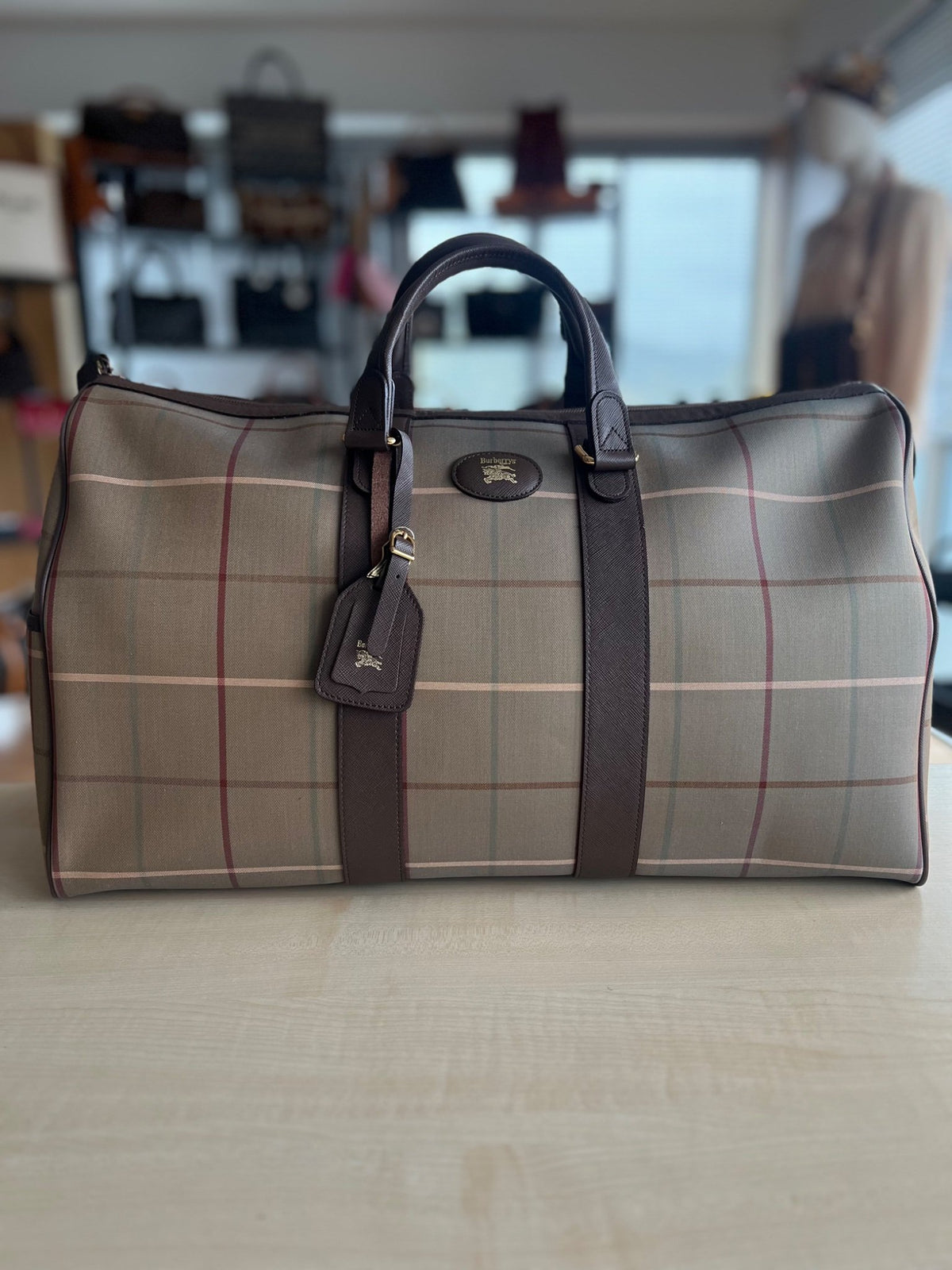 Sac Boston Burberrys — vue 2 | Le comptoir vintage