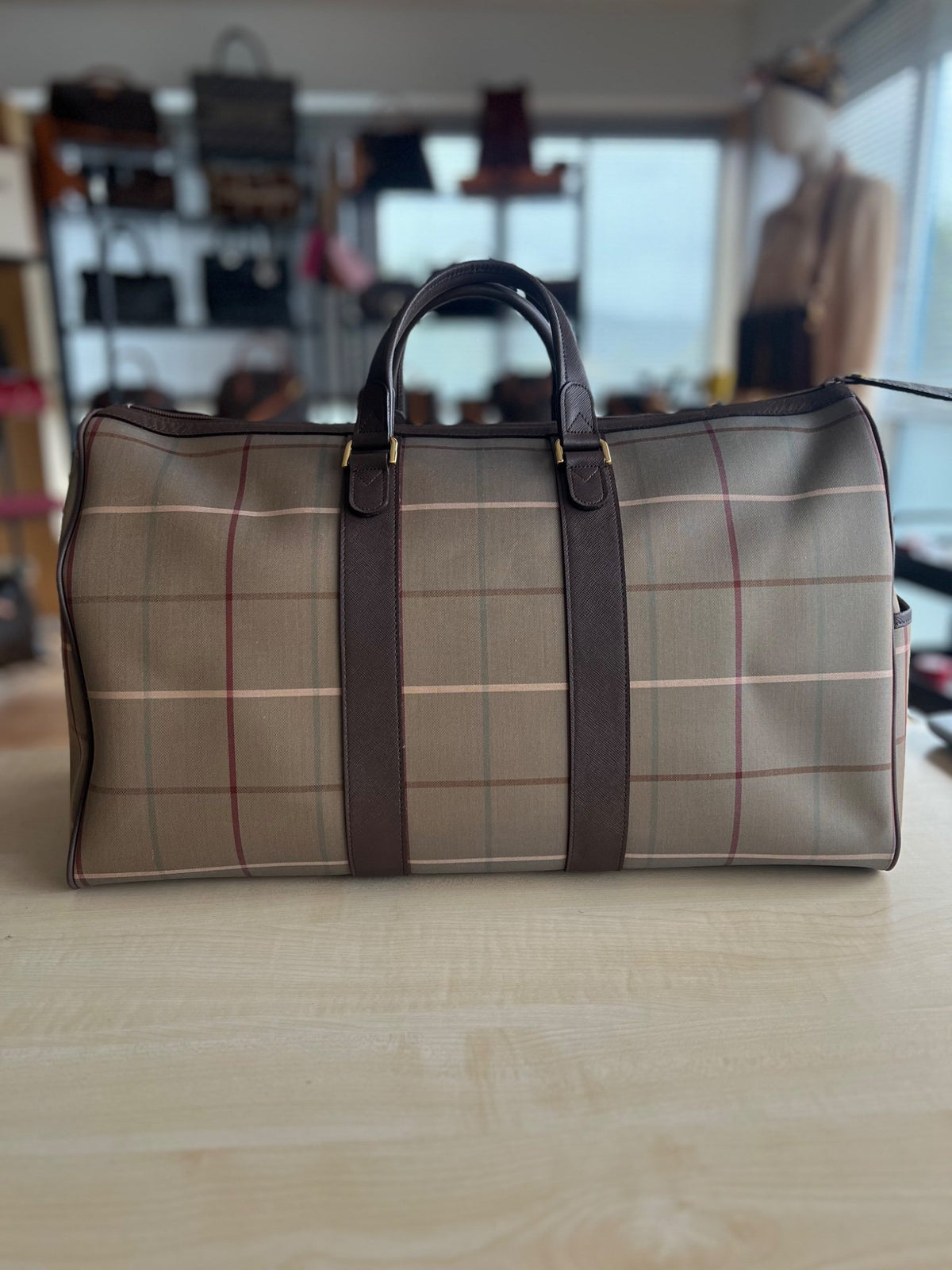 Sac Boston Burberrys — vue 3 | Le comptoir vintage