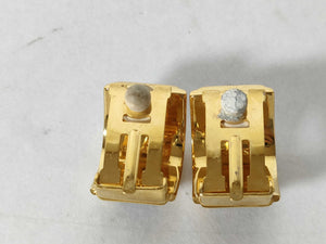 Boucles d'oreilles Hermès plaquée or — vue 2 | Le comptoir vintage