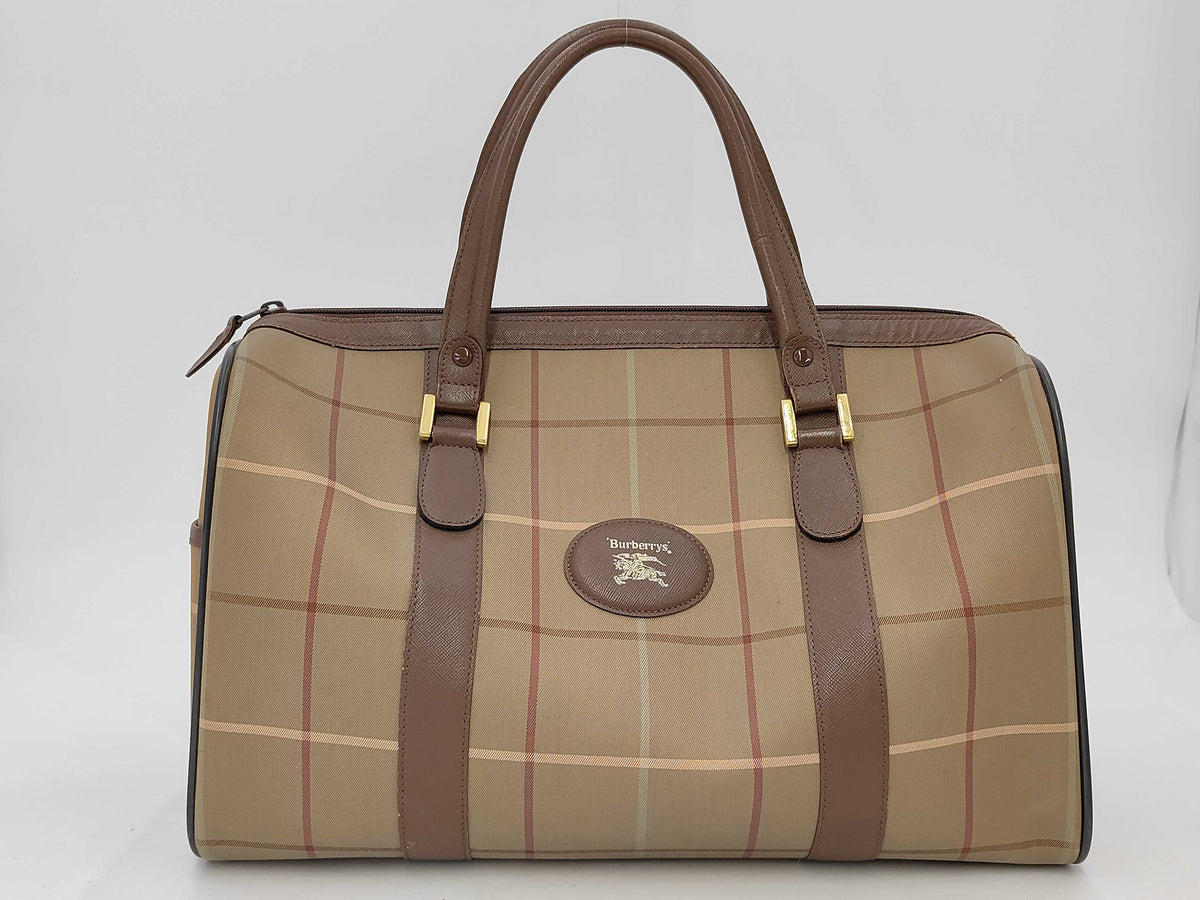 Sac Boston Burberrys — vue 2 | Le comptoir vintage