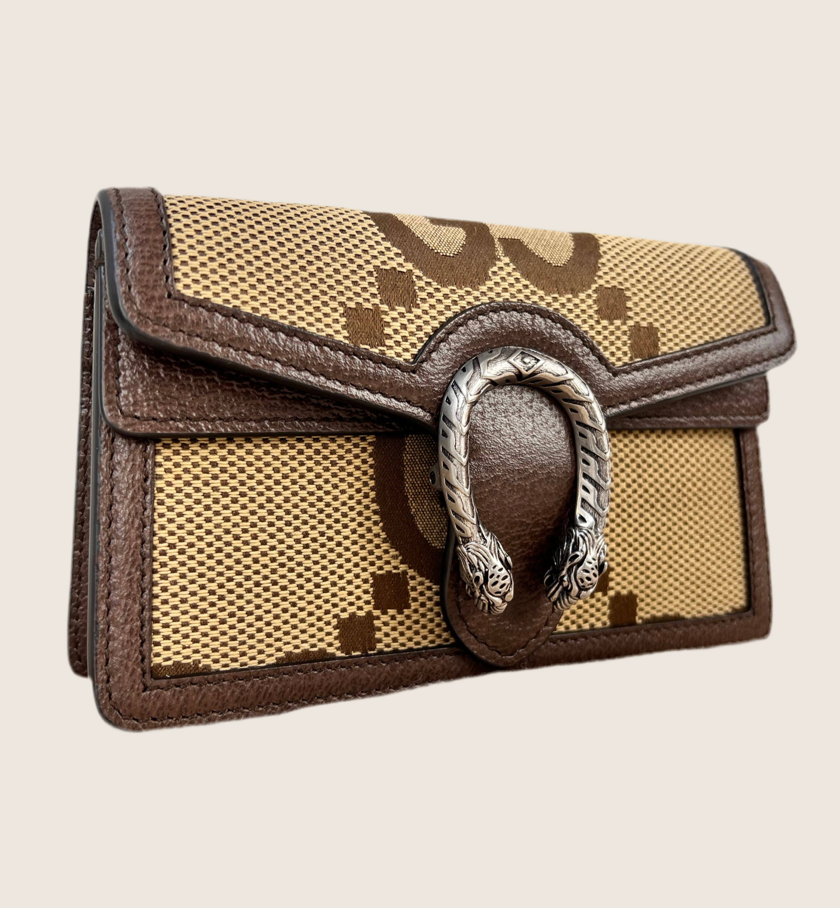Portefeuille Gucci en toile Monogram Beige