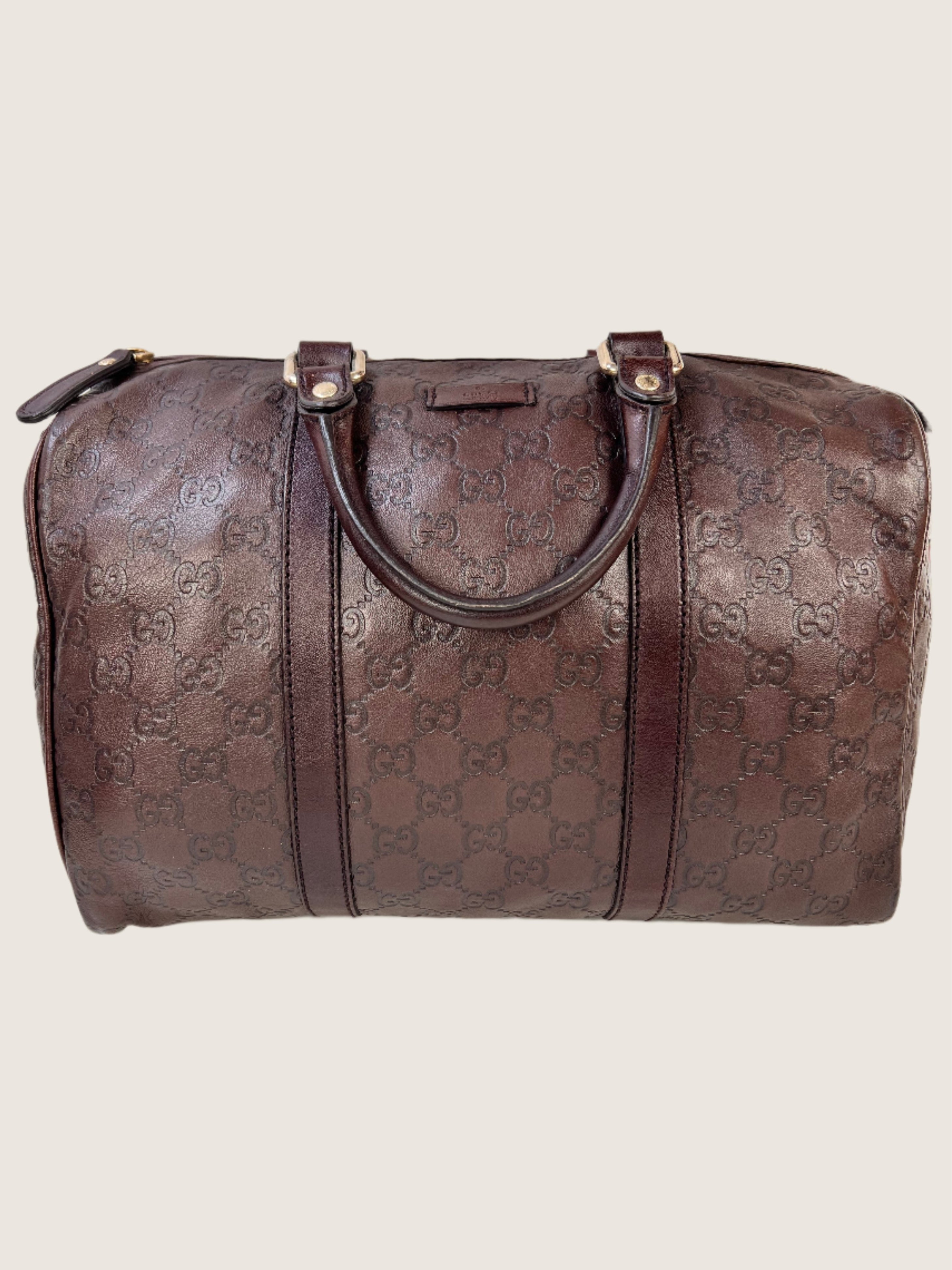 boston gucci cuir embossé GG